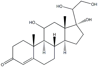 11,17,20,21-Tetrahydroxypregn-4-en-3-one 结构式