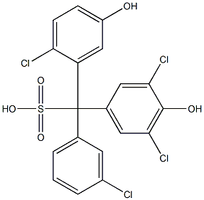 (3-Chlorophenyl)(2-chloro-5-hydroxyphenyl)(3,5-dichloro-4-hydroxyphenyl)methanesulfonic acid|