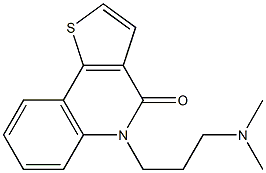 5-(3-ジメチルアミノプロピル)チエノ[3,2-c]キノリン-4(5H)-オン 化学構造式