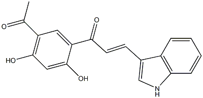 (E)-1-(2,4-Dihydroxy-5-acetylphenyl)-3-(1H-indol-3-yl)-2-propen-1-one