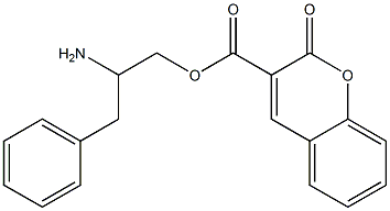 3-[(2-Amino-3-phenylpropoxy)carbonyl]-2H-1-benzopyran-2-one,,结构式