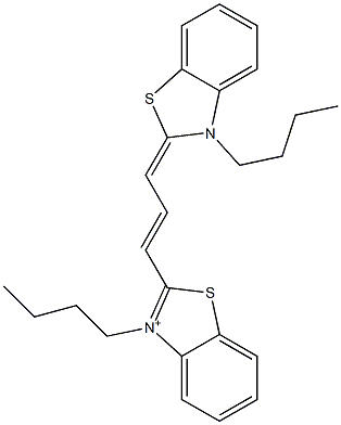3-Butyl-2-[3-[3-butylbenzothiazol-2(3H)-ylidene]-1-propenyl]benzothiazol-3-ium,,结构式