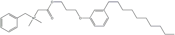 N,N-Dimethyl-N-benzyl-N-[[[3-(3-decylphenyloxy)propyl]oxycarbonyl]methyl]aminium 结构式