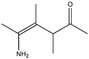 3,4-ジメチル-2-[アミノ]-2-ヘキセン-5-オン 化学構造式