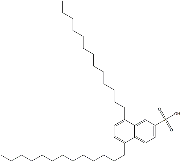 5,8-Ditridecyl-2-naphthalenesulfonic acid Structure