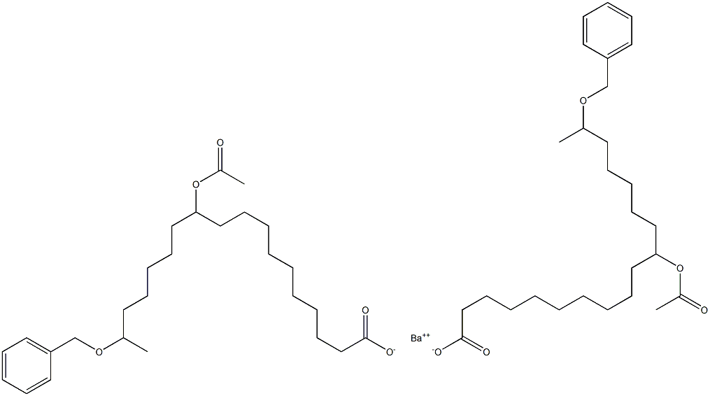 Bis(17-benzyloxy-11-acetyloxystearic acid)barium salt Structure