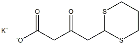 3-Oxo-4-(1,3-dithian-2-yl)butyric acid potassium salt Struktur
