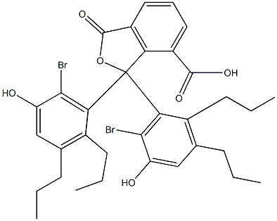 1,1-Bis(6-bromo-5-hydroxy-2,3-dipropylphenyl)-1,3-dihydro-3-oxoisobenzofuran-7-carboxylic acid,,结构式