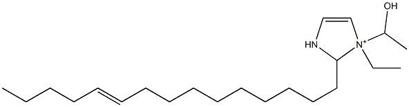 1-Ethyl-1-(1-hydroxyethyl)-2-(10-pentadecenyl)-4-imidazoline-1-ium 结构式