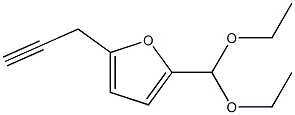 5-(2-プロピニル)フルフラールジエチルアセタール 化学構造式