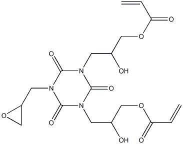 Hexahydro-5-(2,3-epoxypropan-1-yl)-1,3-bis(2-hydroxy-3-acryloyloxypropyl)-1,3,5-triazine-2,4,6-trione Structure