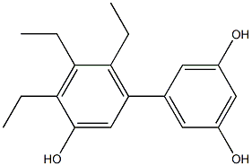 4',5',6'-Triethyl-1,1'-biphenyl-3,3',5-triol,,结构式