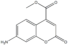 7-アミノ-2-オキソ-2H-1-ベンゾピラン-4-カルボン酸メチル 化学構造式