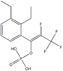 Phosphoric acid diethyl[(E)-1-phenyl-2,3,3,3-tetrafluoro-1-propenyl] ester,,结构式