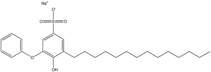 6-ヒドロキシ-5-テトラデシル[オキシビスベンゼン]-3-スルホン酸ナトリウム 化学構造式