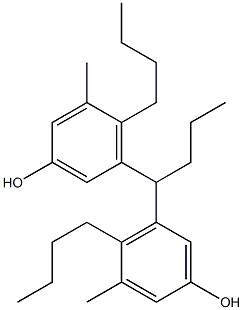 5,5'-Butylidenebis(3-methyl-4-butylphenol) Structure