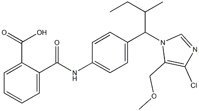 2-[4-(2-Butyl-4-chloro-5-methoxymethyl-1H-imidazol-1-ylmethyl)phenylaminocarbonyl]benzoic acid,,结构式