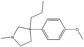 3-(p-Methoxyphenyl)-1-methyl-3-propylpyrrolidine,,结构式