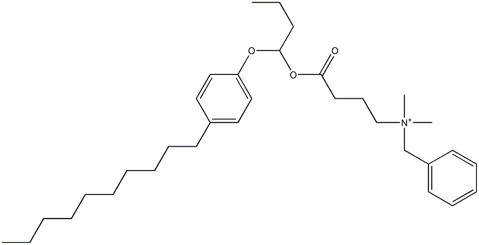 N,N-Dimethyl-N-benzyl-N-[3-[[1-(4-decylphenyloxy)butyl]oxycarbonyl]propyl]aminium Structure