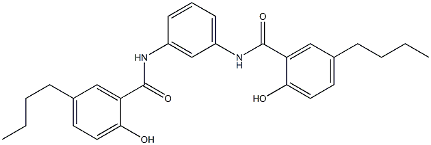 N,N'-Bis(5-butylsalicyloyl)-m-phenylenediamine Structure