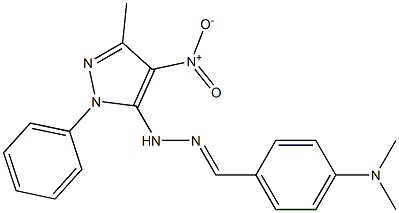 1-(1-Phenyl-3-methyl-4-nitro-1H-pyrazol-5-yl)-2-[4-(dimethylamino)benzylidene]hydrazine