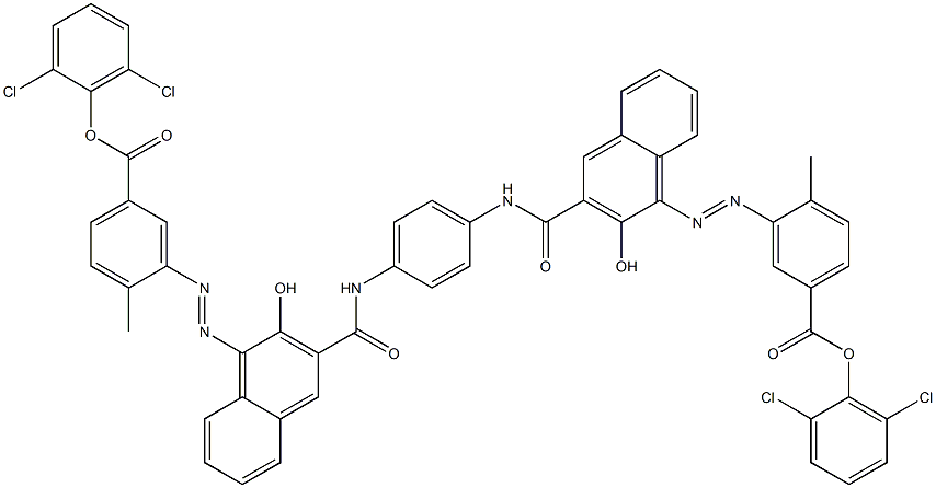  1,4-Bis[1-[[2-methyl-5-(2,6-dichlorophenoxycarbonyl)phenyl]azo]-2-hydroxy-3-naphthoylamino]benzene