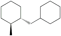 (1R,2S)-1-(シクロヘキシルメチル)-2-メチルシクロヘキサン 化学構造式