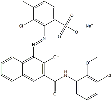  3-Chloro-4-methyl-2-[[3-[[(3-chloro-2-methoxyphenyl)amino]carbonyl]-2-hydroxy-1-naphtyl]azo]benzenesulfonic acid sodium salt