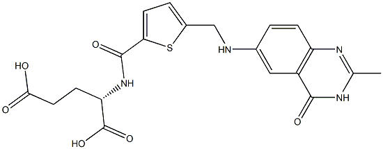 (S)-2-[5-[[N-[(3,4-Dihydro-2-methyl-4-oxoquinazolin)-6-yl]amino]methyl]-2-thienylcarbonylamino]glutaric acid Structure