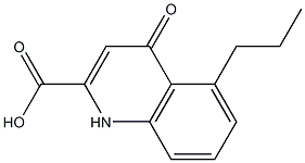 5-プロピル-1,4-ジヒドロ-4-オキソキノリン-2-カルボン酸 化学構造式