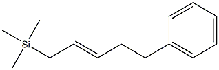 トリメチル(5-フェニル-2-ペンテニル)シラン 化学構造式