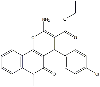  2-Amino-4-(4-chlorophenyl)-5-oxo-6-methyl-4,6-dihydro-5H-pyrano[3,2-c]quinoline-3-carboxylic acid ethyl ester