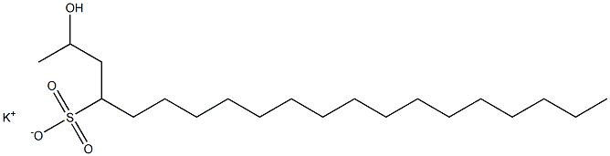 2-Hydroxyicosane-4-sulfonic acid potassium salt Structure