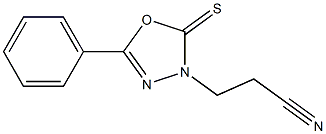 5-Phenyl-2-thioxo-1,3,4-oxadiazole-3-propiononitrile Struktur