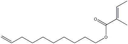 (E)-2-メチル-2-ブテン酸9-デセニル 化学構造式