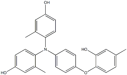 N,N-Bis(4-hydroxy-2-methylphenyl)-4-(2-hydroxy-4-methylphenoxy)benzenamine Structure