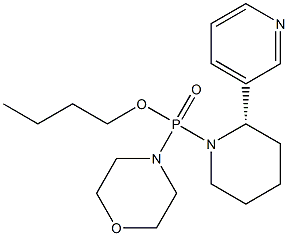 3-[(2S)-1-[Butoxy(morpholino)phosphinyl]piperidin-2-yl]pyridine Structure