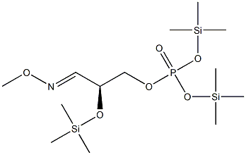 Phosphoric acid [(S)-3-methoxyimino-2-(trimethylsilyloxy)propyl]bis(trimethylsilyl) ester Struktur