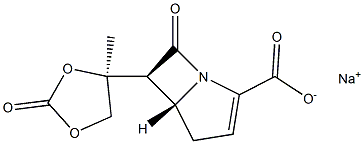 (5R,6S)-6-[(4S)-4-Methyl-2-oxo-1,3-dioxolan-4-yl]-7-oxo-1-azabicyclo[3.2.0]hept-2-ene-2-carboxylic acid sodium salt Struktur