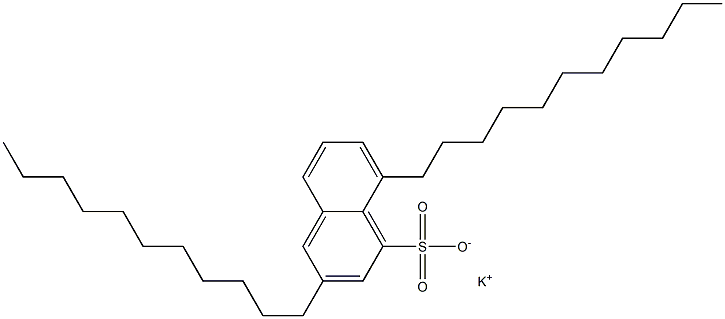 3,8-Diundecyl-1-naphthalenesulfonic acid potassium salt,,结构式