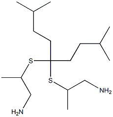 2,2'-[(2,8-ジメチルノナン-5-イリデン)ビスチオ]ビス(プロパン-1-アミン) 化学構造式