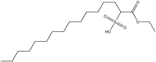 2-スルホヘキサデカン酸1-エチル 化学構造式