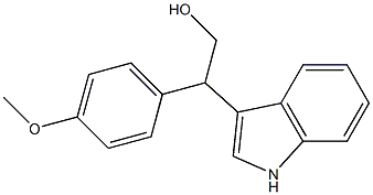 2-(1H-Indol-3-yl)-2-(4-methoxyphenyl)ethanol Struktur