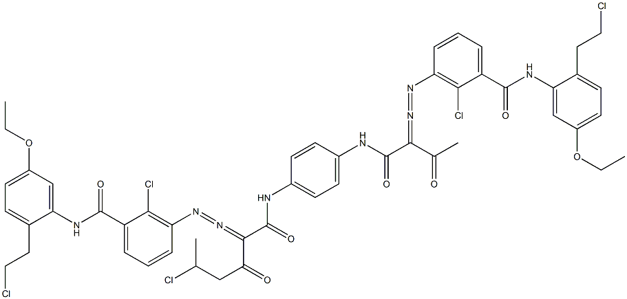 3,3'-[2-(1-Chloroethyl)-1,4-phenylenebis[iminocarbonyl(acetylmethylene)azo]]bis[N-[2-(2-chloroethyl)-5-ethoxyphenyl]-2-chlorobenzamide]