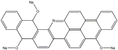 10,15-Dihydro-5,10,15-tri(sodiooxy)anthra[2,1,9-mna]naphth[2,3-h]acridine Structure