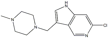 6-Chloro-3-[(4-methyl-1-piperazinyl)methyl]-1H-pyrrolo[3,2-c]pyridine Structure