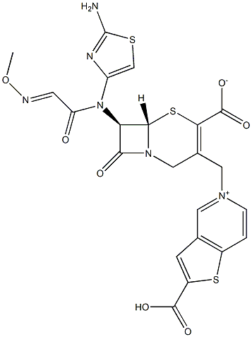 (7R)-7-[(2-Amino-4-thiazolyl)(methoxyimino)acetylamino]-3-[[(2-carboxythieno[3,2-c]pyridin-5-ium)-5-yl]methyl]cepham-3-ene-4-carboxylic acid
