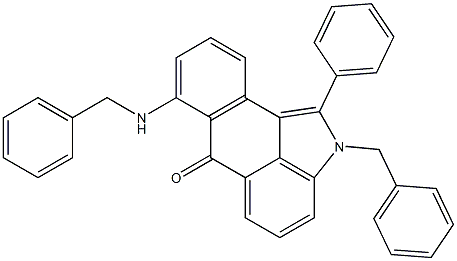 1-フェニル-2-ベンジル-7-(ベンジルアミノ)ナフト[1,2,3-cd]インドール-6(2H)-オン 化学構造式