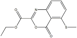 2-(Ethoxycarbonyl)methylthio-4H-3,1-benzoxazin-4-one Structure
