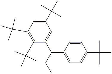 1-(2,3,5-Tri-tert-butylphenyl)-1-(4-tert-butylphenyl)propane,,结构式